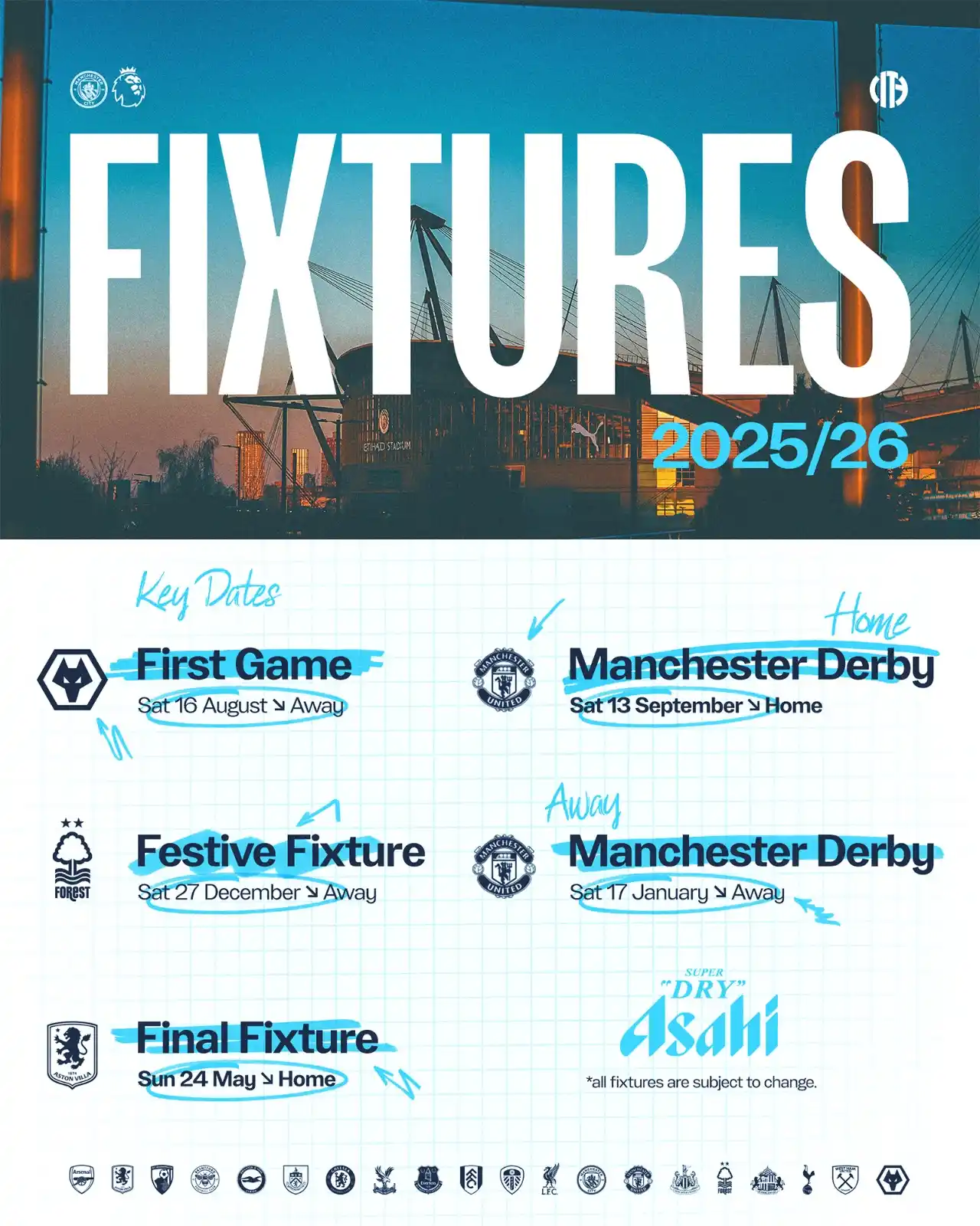 Image from Man City: Some key dates for your diary ahead of the upcoming Premier League sea...