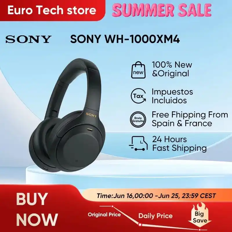 Image from OfertasExpress tecnología : 🎁🎁🎁SONY WH-1000XM4 Auriculares inalámbricos con cancelación de rui...