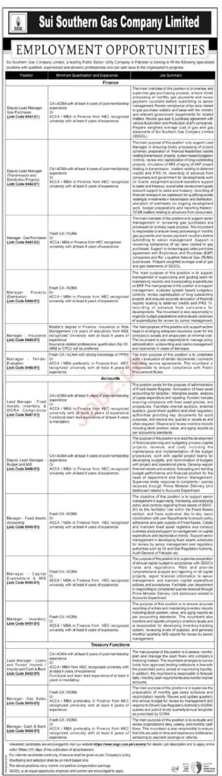 Image from Jobs and Education Network | New Pak Jobs | Latest Career Opportunities in 🇵🇰: *SSGC Jobs 2025* Education: ACMA, CA, Master Last Date: June 30, 20...