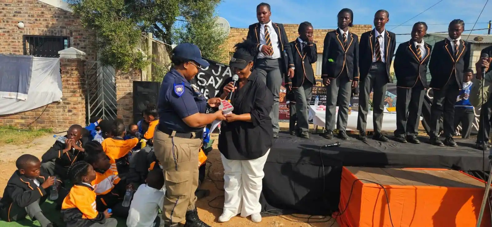 Image from Nelson Mandela Bay Municipality : The NMBM Metro Police and Mo Jazz, a group of young Gender-Based Viole...