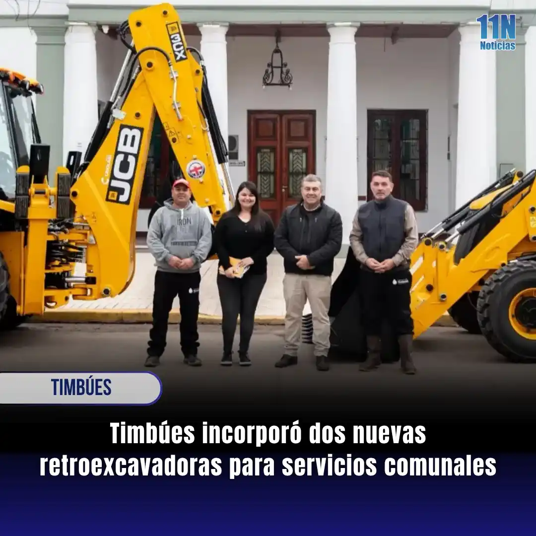 Image from 11Noticias: *💪▶️ Timbúes incorporó dos nuevas retroexcavadoras para servicios com...