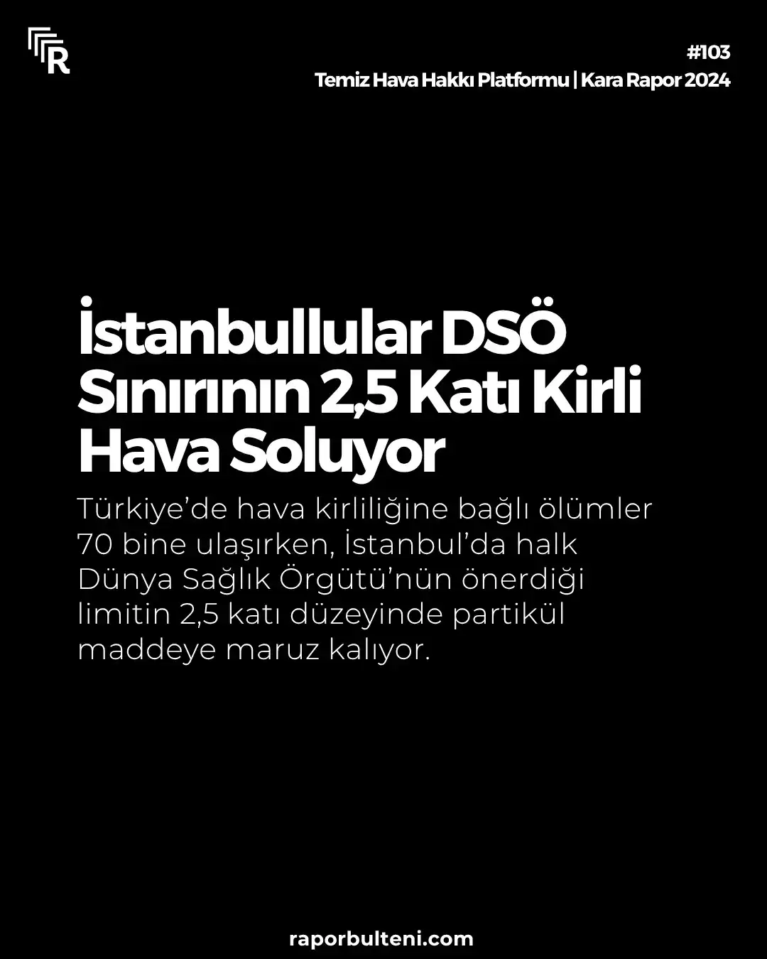 Image from Rapor Bülteni: Türkiye genelinde hava kirliliği ciddi bir halk sağlığı krizine dönüşm...