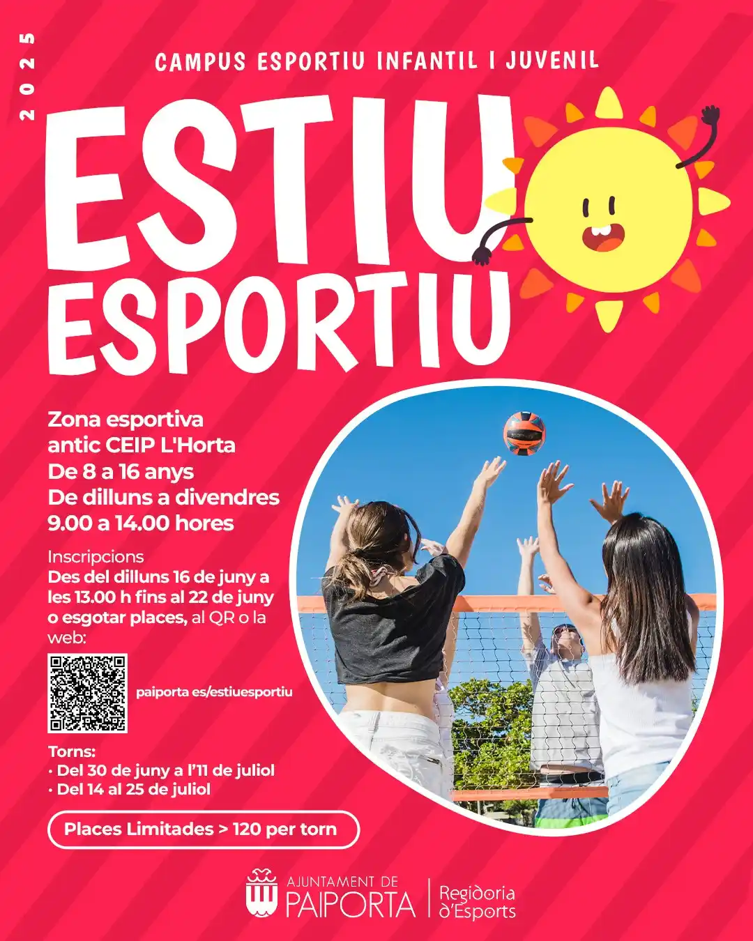 Image from Ajuntament de Paiporta: *Últimes places disponibles de l'Estiu Esportiu 2025!* ☀️  🎯 Per a xi...