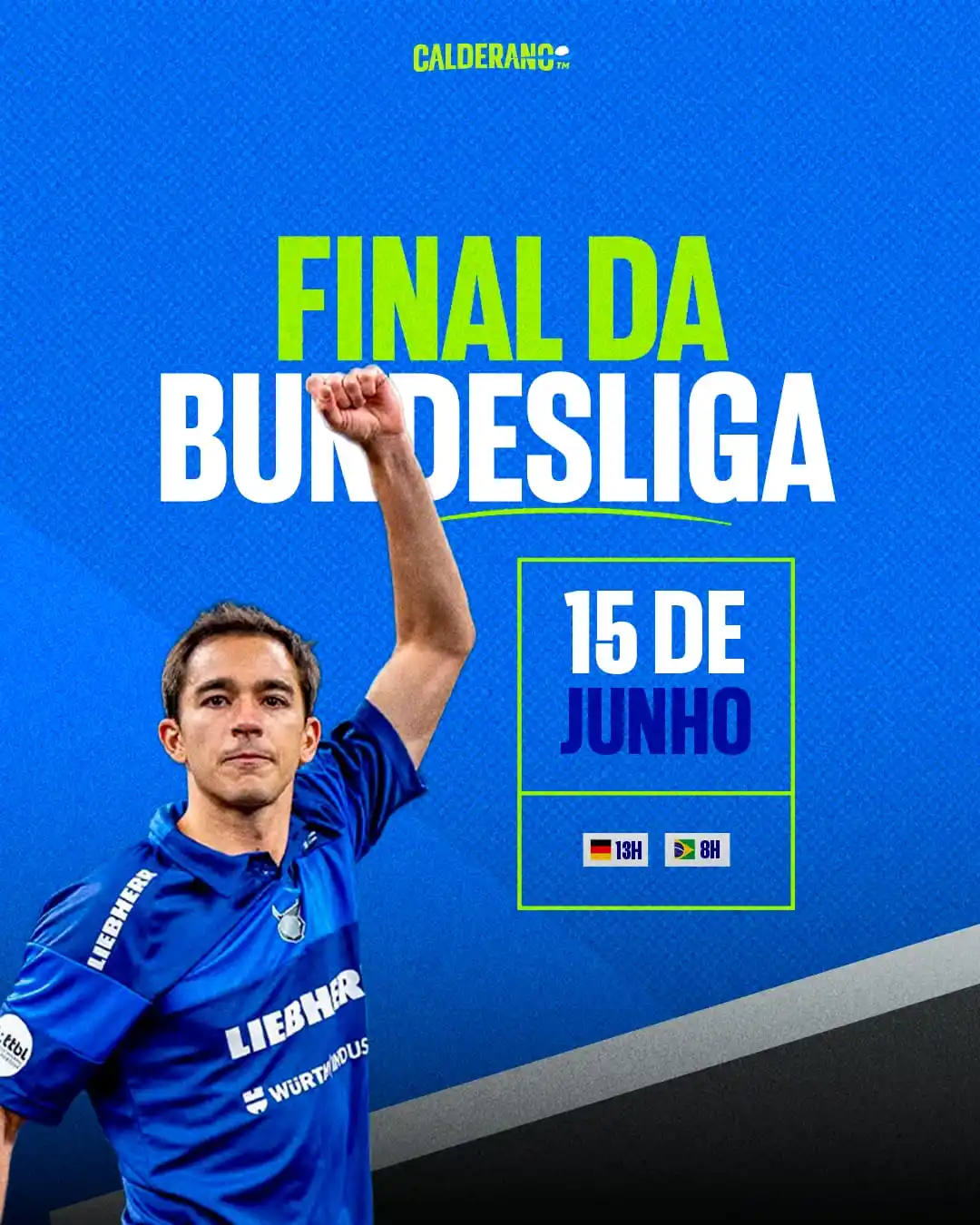 Image from Hugo Calderano: Vale taça! Hugo pode se despedir neste domingo do Liebherr Ochsenhause...