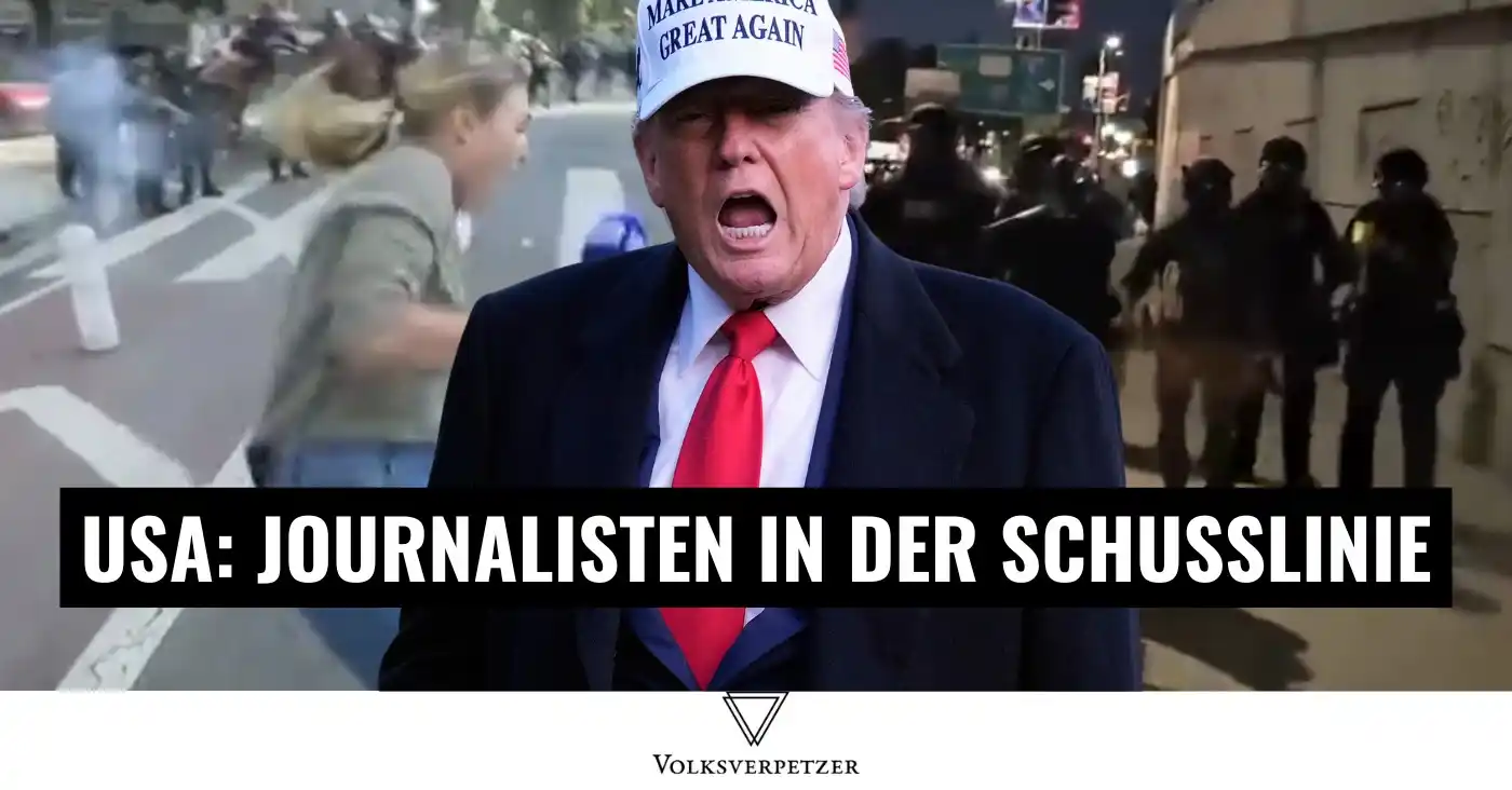 Image from Volksverpetzer: Von Gummigeschossen und Diebstählen bis Festnahmen: Das Trump-Regime n...