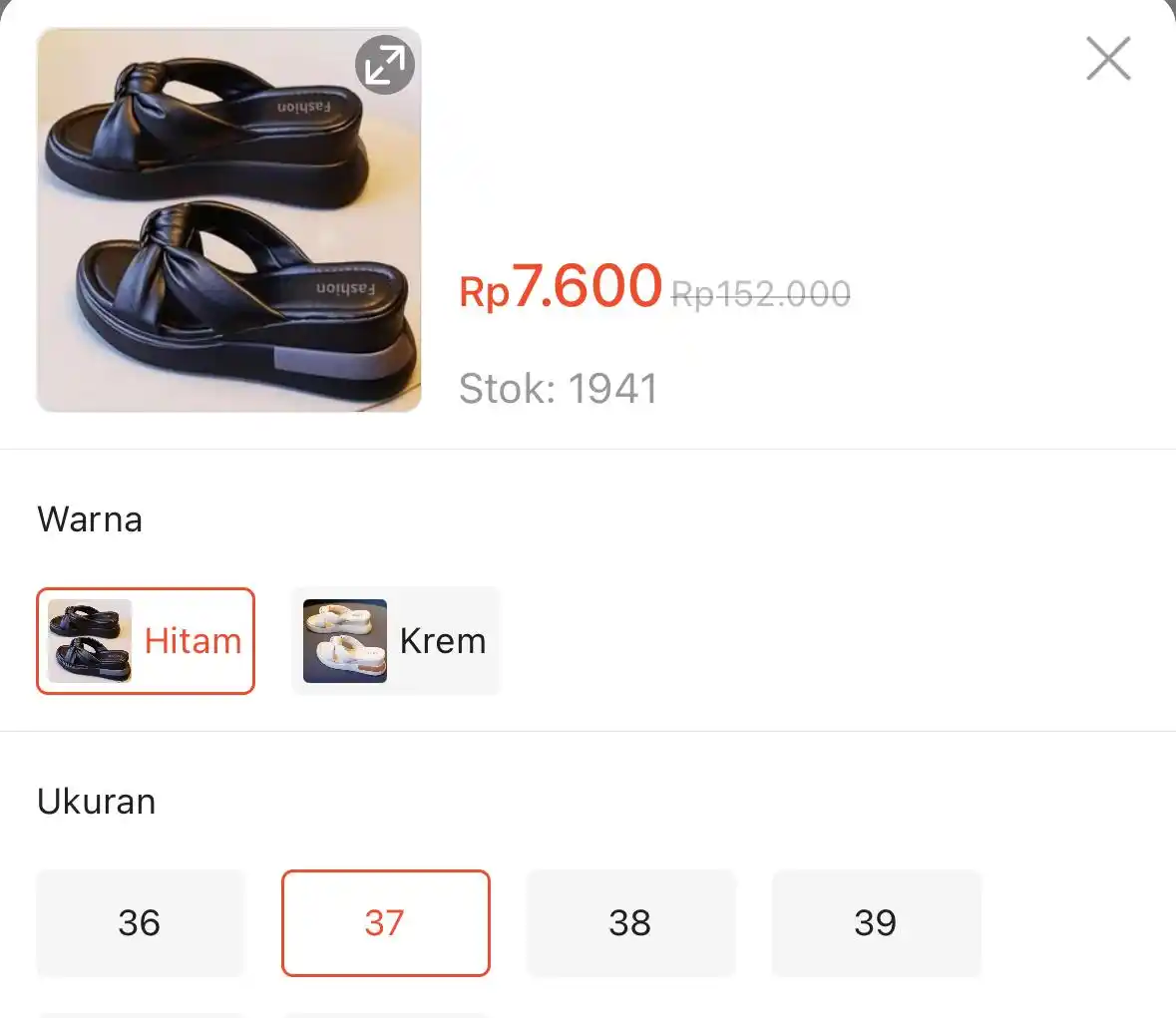 Image from DISKON SHOPEE 🛒: Wedges-CUMI Sandal wanita https://s.shopee.co.id/30cHN8wfUB?share_cha...