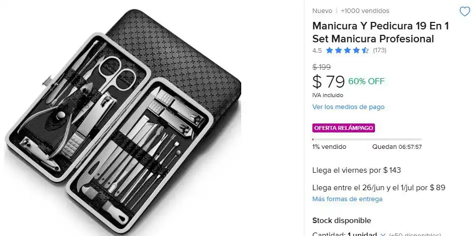 Image from Ofertones México : 19 HERRAMIENTAS PARA MANICURE Y PEDICURE🔥 Manicura Y Pedicura 19 En 1...