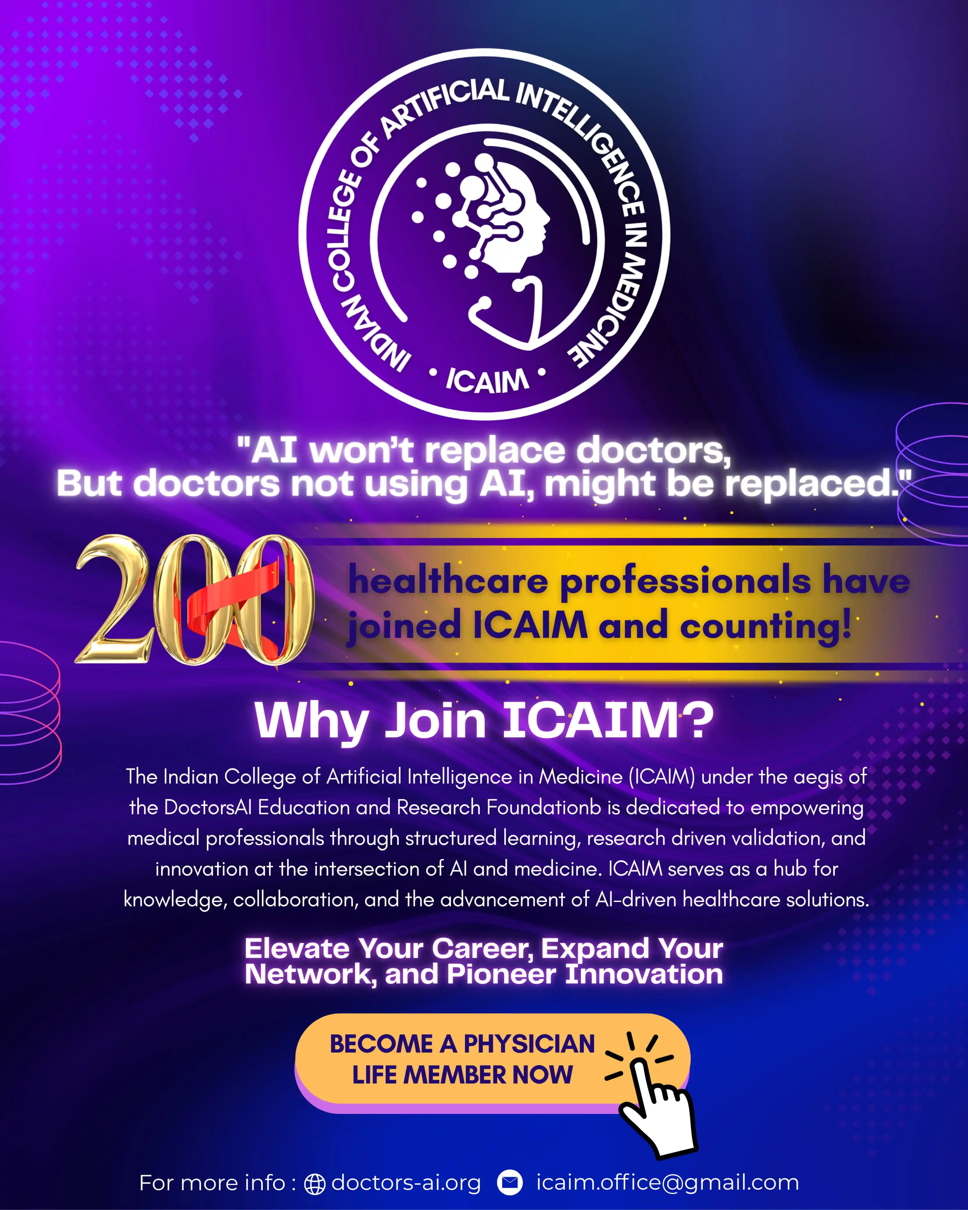 Image from Doctors AI: 200+ healthcare professionals have joined the Indian College of Artifi...