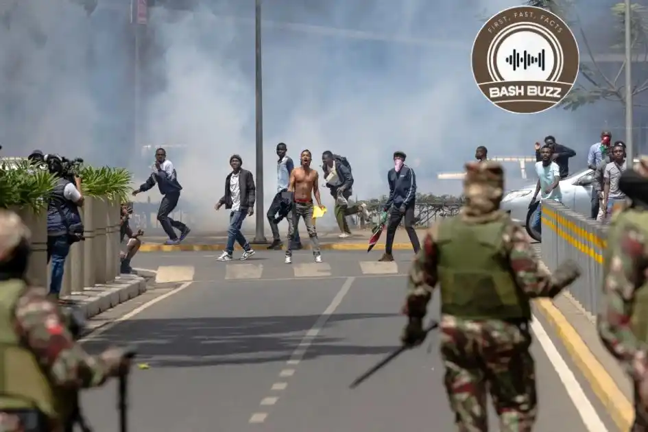 Image from BashBuzz: *22 people injured during protests in Nairobi, Mombasa, Kilifi, Kwale ...