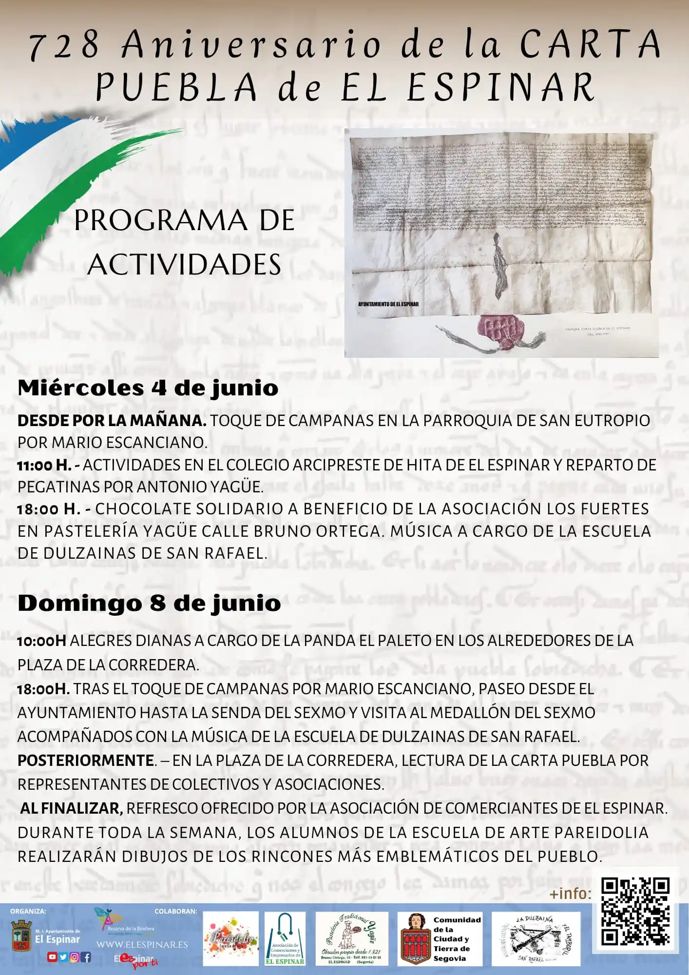 Image from Municipio de EL ESPINAR: 728 Aniversario de la CARTA PUEBLA de EL ESPINAR Eventos programados: ...