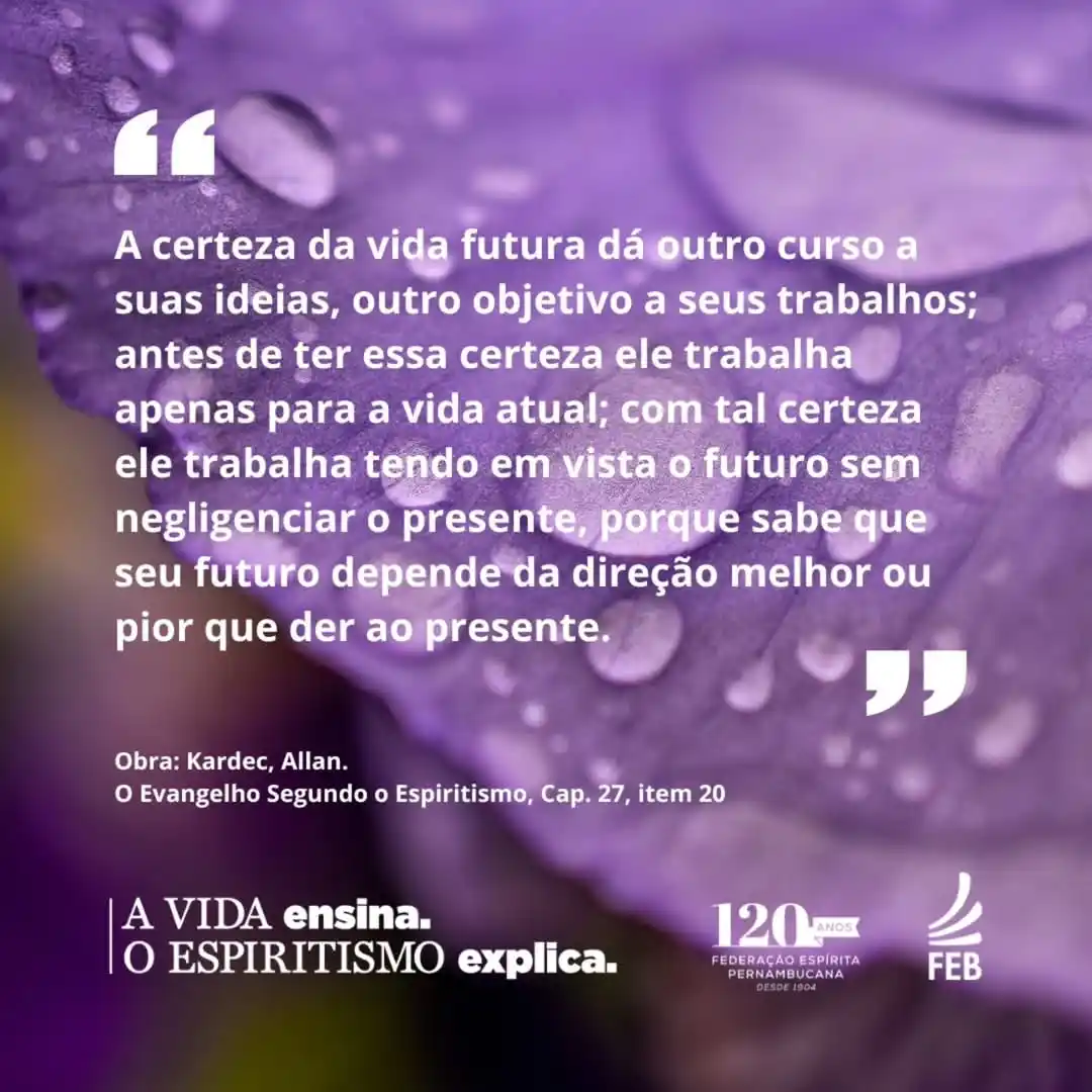Image from Federação Espírita Pernambucana: 😃"A Vida Ensina, o Espiritismo Explica” é o tema da campanha da FEB, ...
