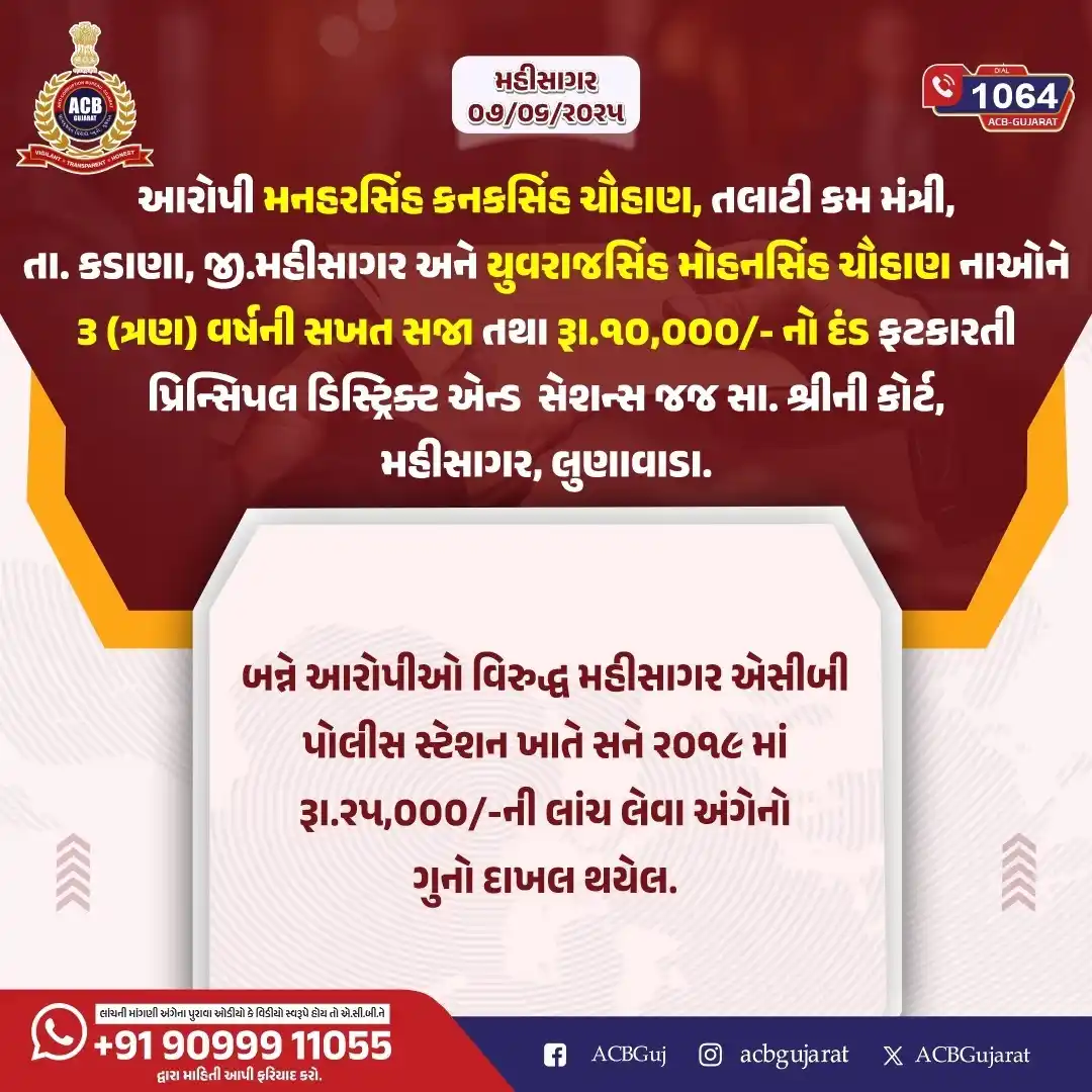 Anti Corruption Bureau - Gujarat post