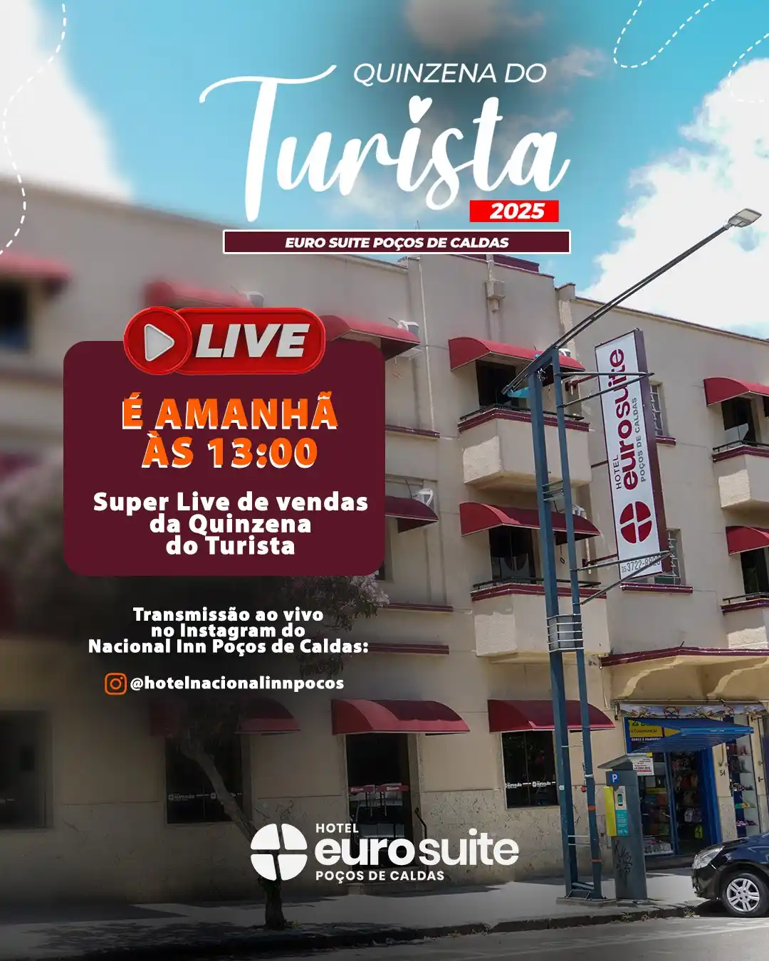 Image from Euro Suite Poços De Caldas: 🔴 Achou que tinha acabado?! AMANHÃ tem mais uma SUPER LIVE ESPECIAL d...