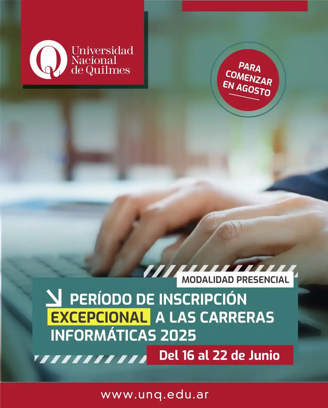 Image from Universidad Nacional de Quilmes: 📣 ¡Acordate que ya comenzó el período de inscripción EXCEPCIONAL a CA...