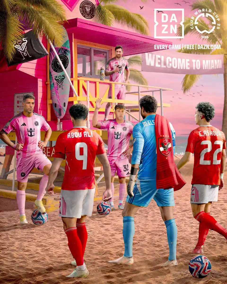 Image from DaniWalker Media : 😍🍿 Al Ahly meets Inter Miami in the <a class="text-blue-500 hover:un...