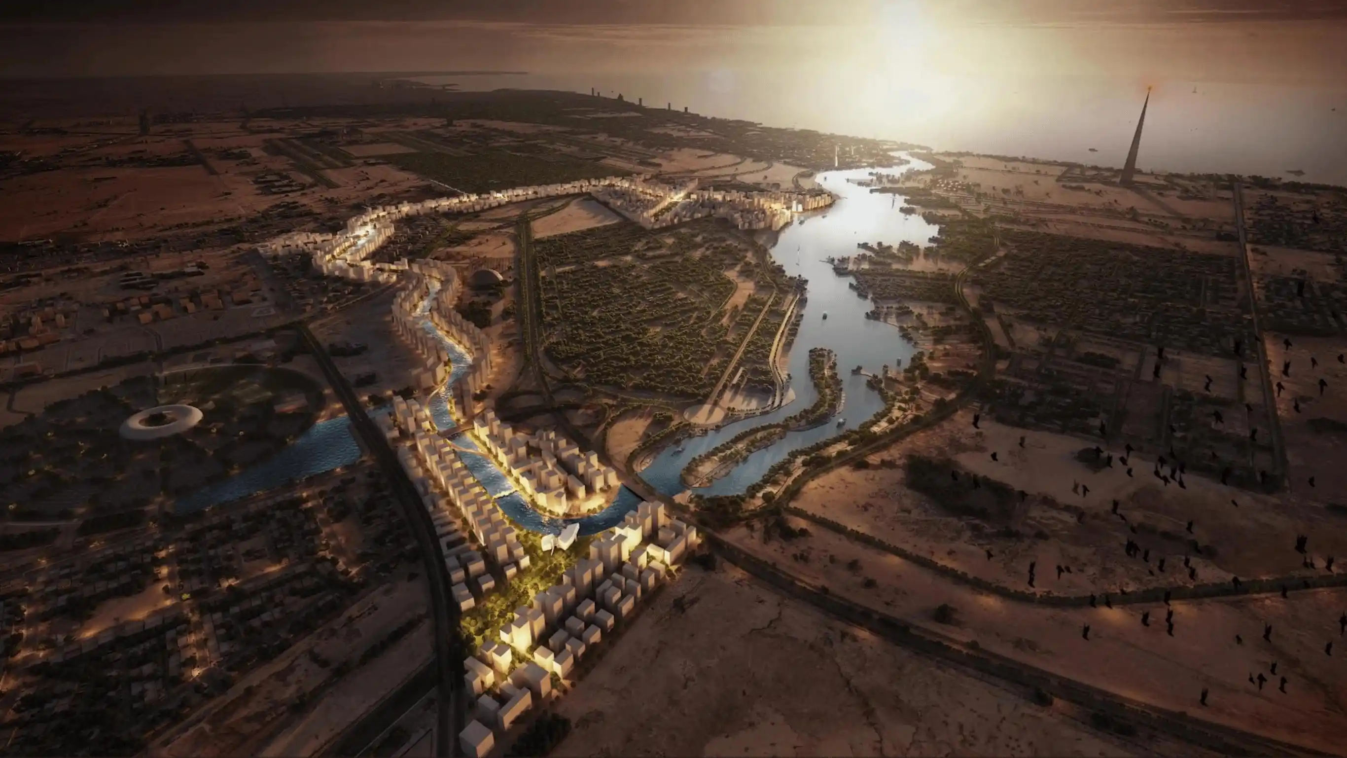 Image from Saudi Projects | مشاريع السعودية: البدء بتنفيذ جدار القناة المائية وأعمال الجسور في قناة مشروع مرافي م...