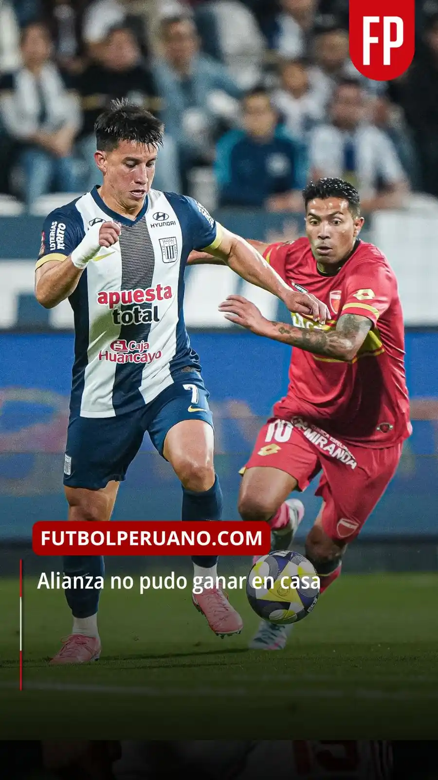 Image from FUTBOLPERUANO.COM: Alianza Lima no pudo romper el cero en Matute ante Sport Huancayo y pe...