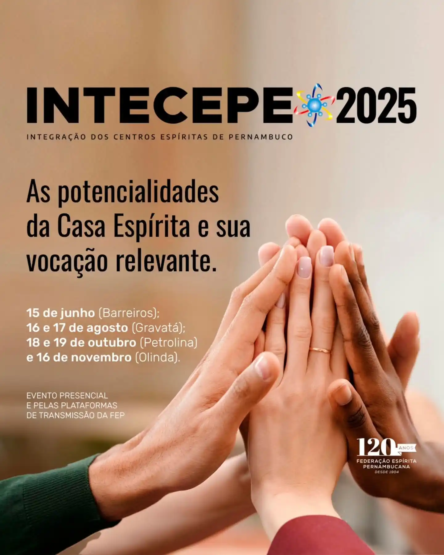 Image from Federação Espírita Pernambucana: ✍Anote na agenda! . 🗣”As potencialidades da Casa Espírita e sua vocaç...
