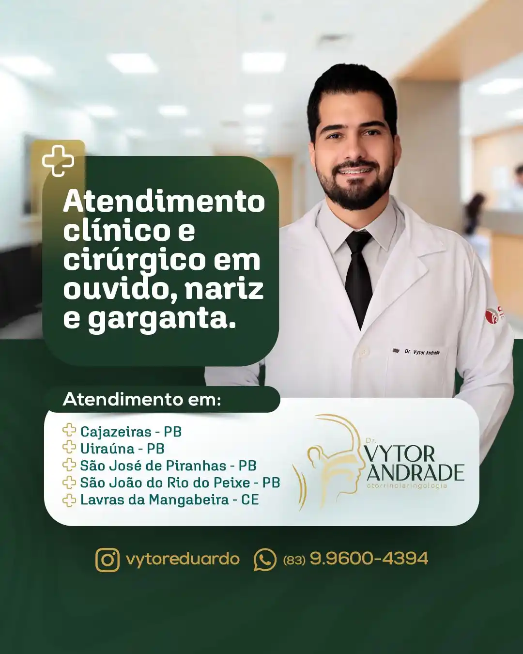 Image from Coisas de Cajazeiras: 👂👃🗣️ Atendimento especializado em ouvido, nariz e garganta. Cuidan...