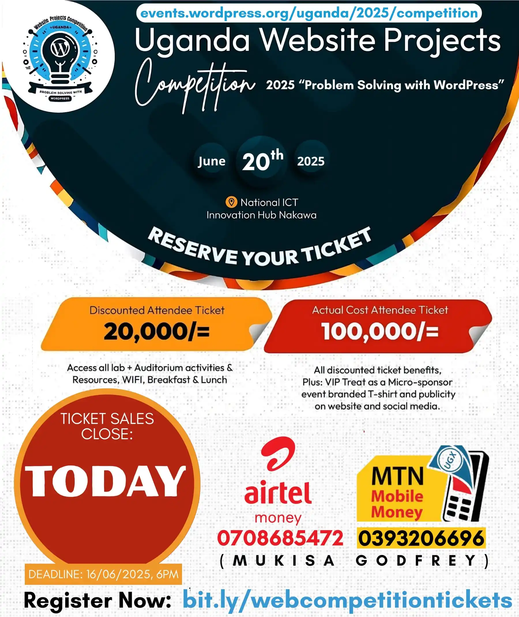 Image from Sharebility Uganda EduTech Channel: ATTENDEE REGISTRATION DEADLINE IS TODAY! 🚨 LAST CHANCE TO GET YOUR TI...