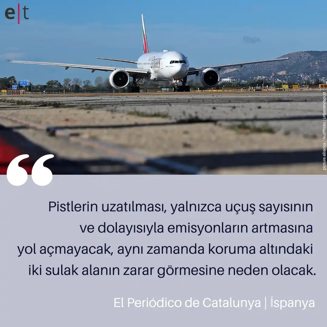 Image from eurotopics Medya Takibi: *Barselona Havalimanı büyüyor, tartışma büyüyor* Katalan kenti Barselo...