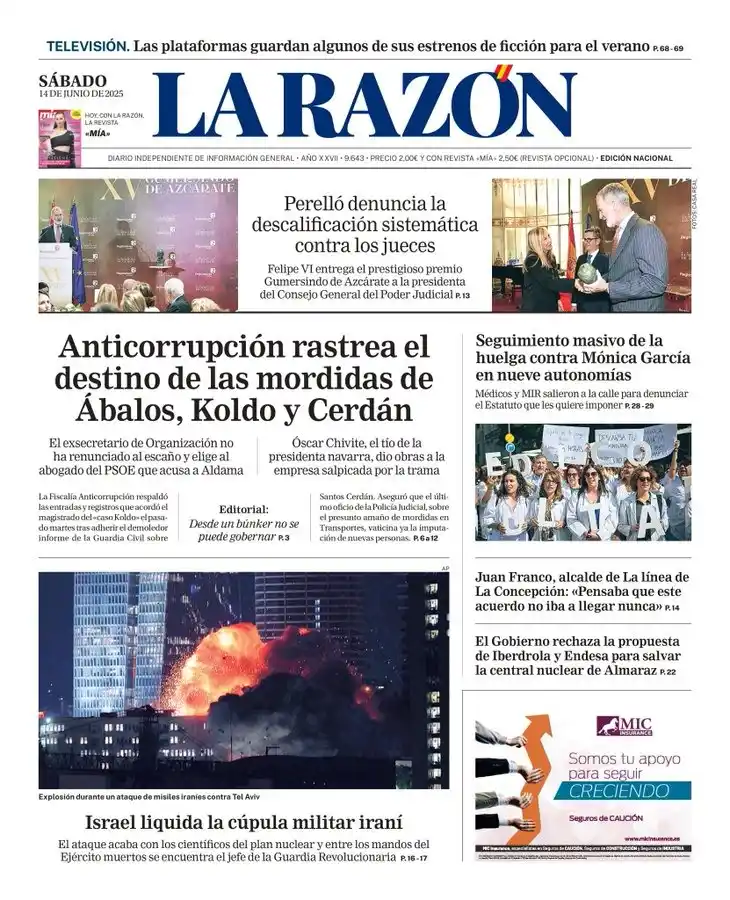 Image from La Razón: 👋 ¡Buenos días!  📰 Aquí os dejamos nuestra <a class="text-blue-500 h...