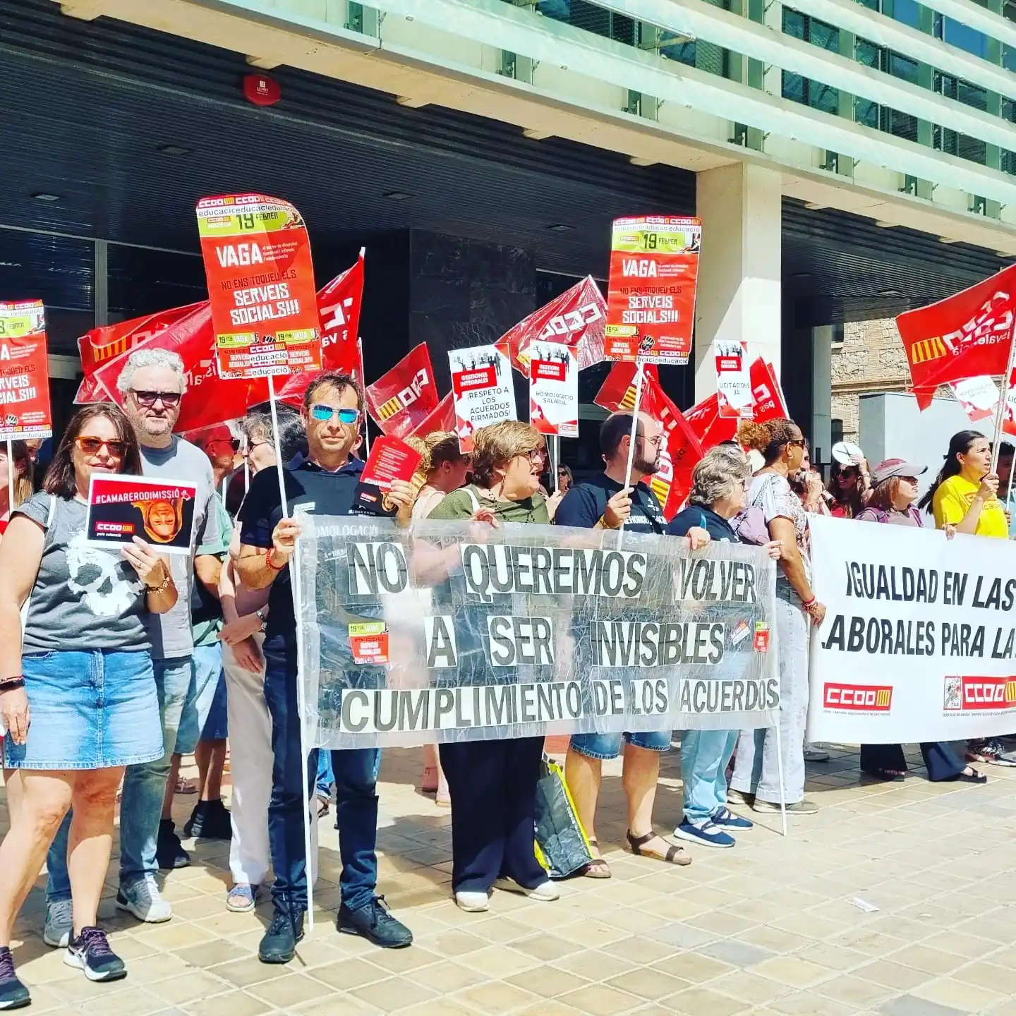 Image from CCOO PV: 🔴 CCOO PV reclama la dimisión de Susana Camarero porque bajo su mando...