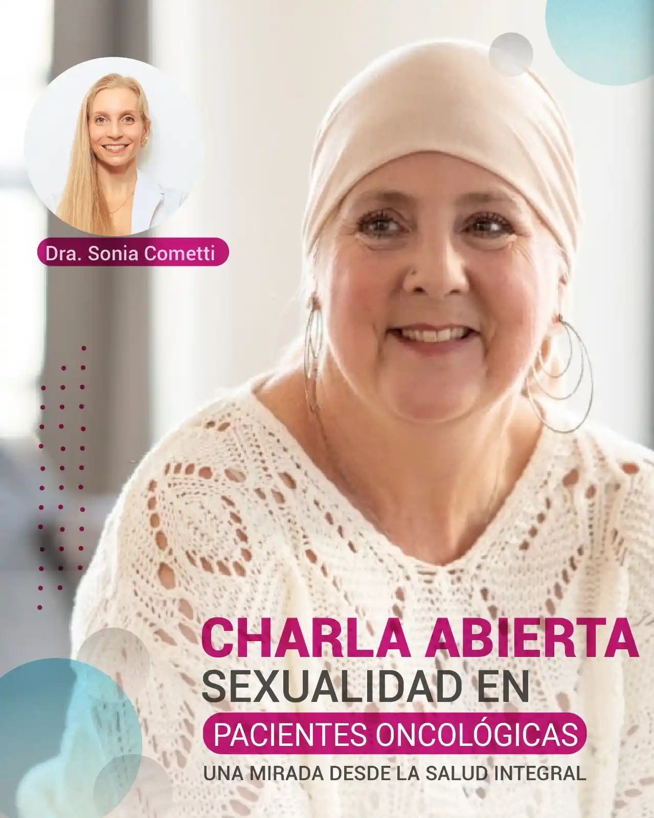 Image from IOSFA: 📣 CHARLA ABIERTA | SALUD INTEGRAL Y CÁNCER  🎗️ Pacientes oncológicas...