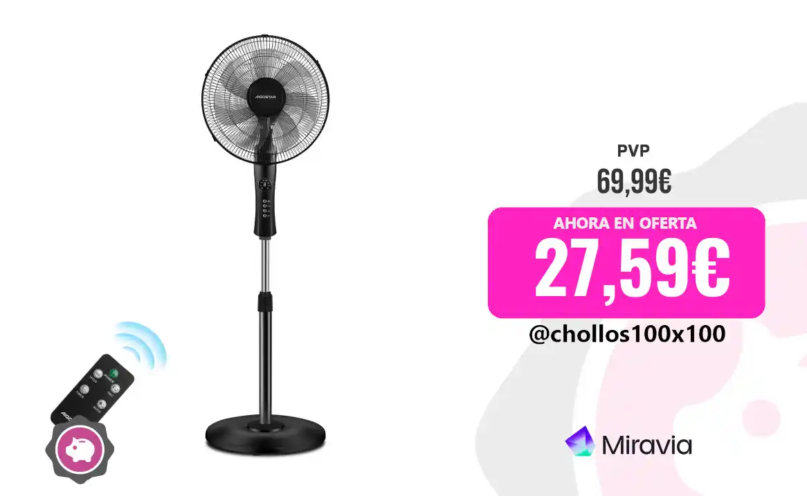 Image from Chollos100x100 🔥: 🔥 CHOLLAZO AIGOSTAR VENTILADOR  <a class="text-blue-500 hover:underli...