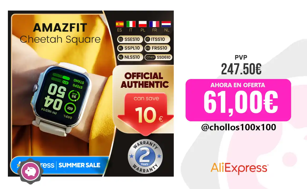 Image from Chollos100x100 🔥: 🔥 CHOLLAZO AMAZFIT <a class="text-blue-500 hover:underline cursor-p...