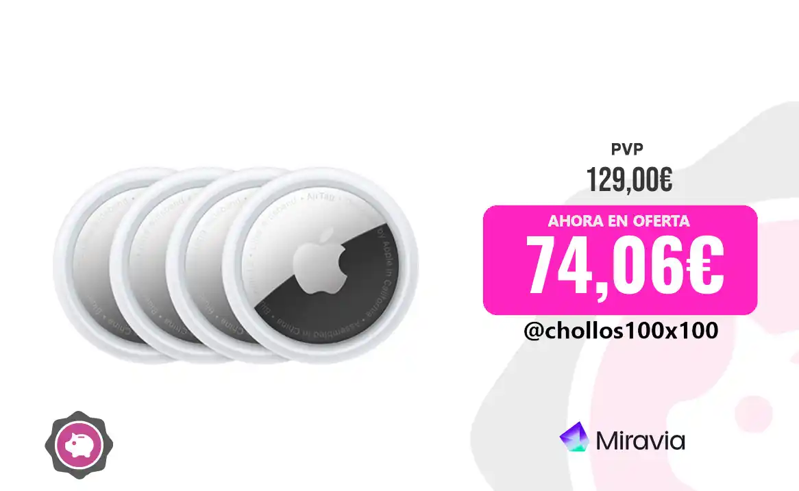 Image from Chollos100x100 🔥: 🔥 CHOLLAZO APPLE AIRTAG <a class="text-blue-500 hover:underline curs...