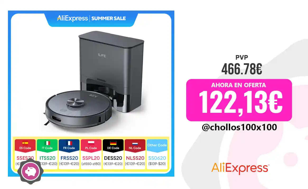 Image from Chollos100x100 🔥: 🔥 CHOLLAZO ROBOT ASPIRADOR <a class="text-blue-500 hover:underline cu...