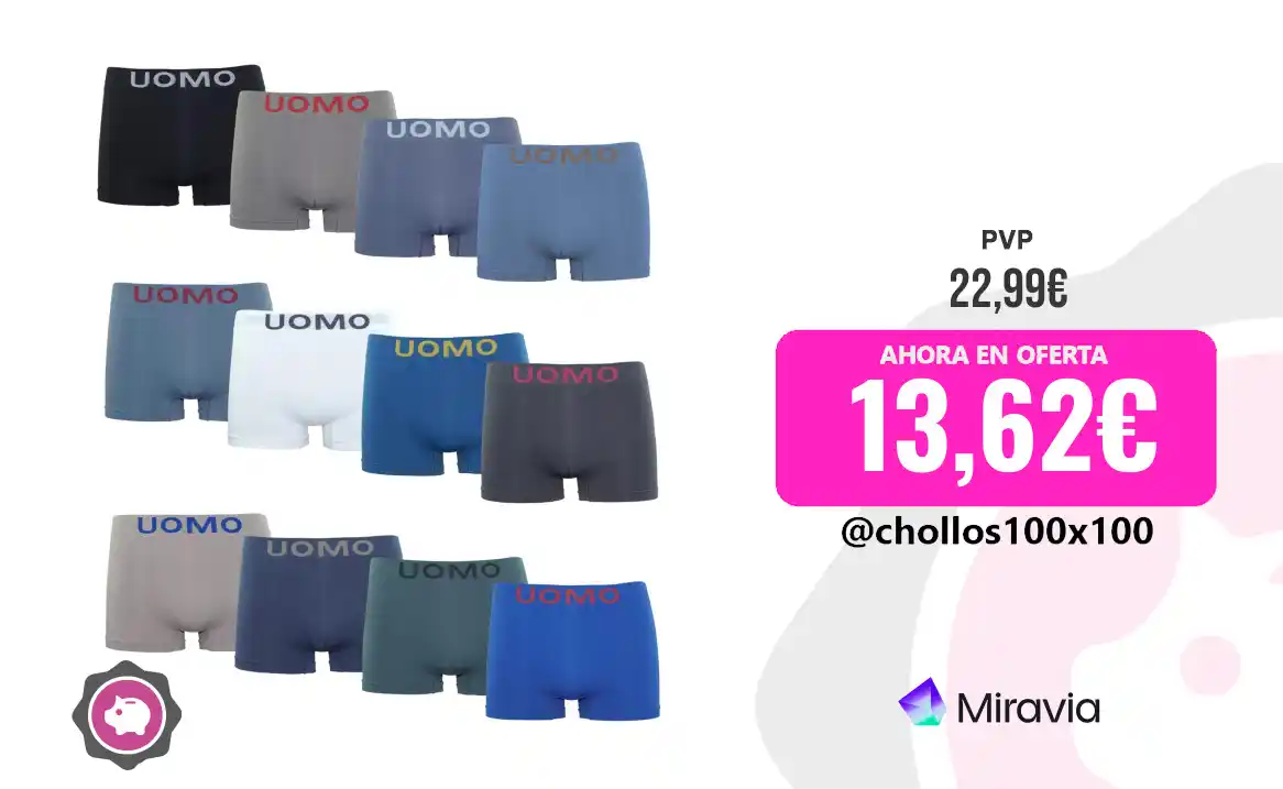Image from Chollos100x100 🔥: 🔥 CHOLLAZO UOMO BOXER <a class="text-blue-500 hover:underline cursor...