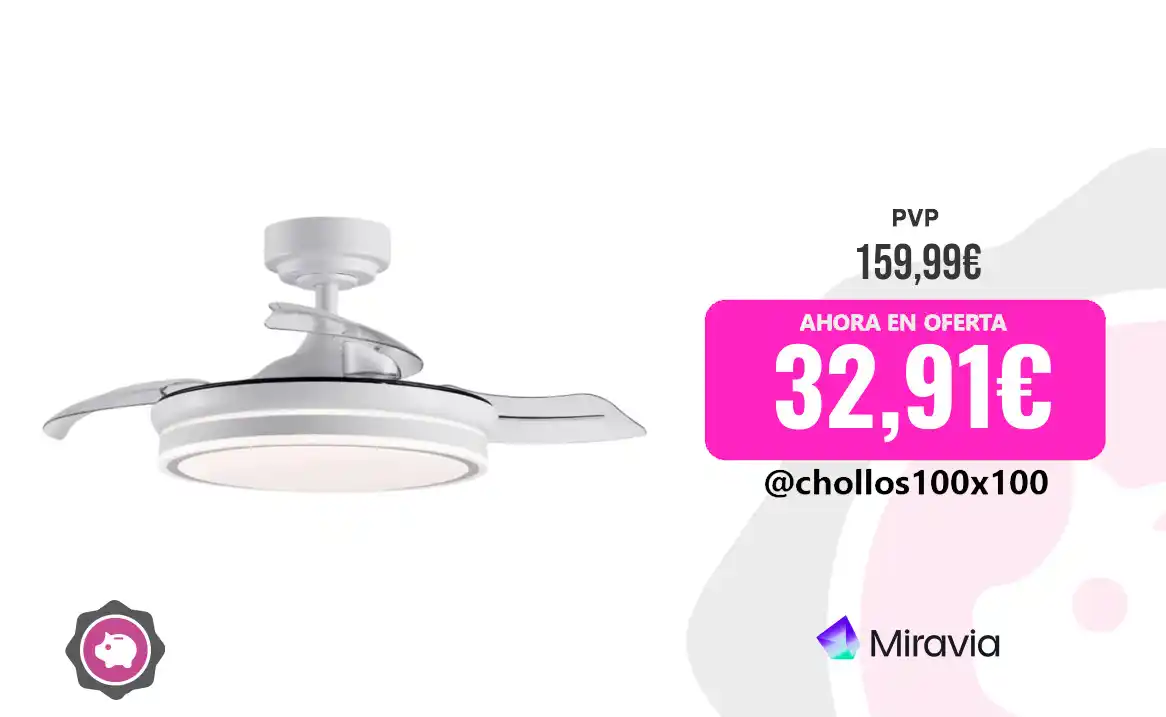 Image from Chollos100x100 🔥: 🔥 CHOLLAZO VENTILADOR LED <a class="text-blue-500 hover:underline cu...
