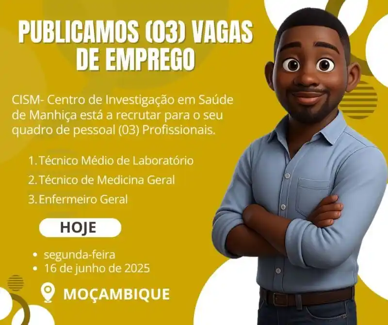 Image from News Online Moz Condutores Lda: CISM- Centro de Investigação em Saúde de Manhiça está a recrutar para ...