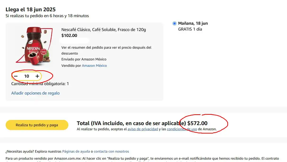 Image from Ofertones México : COMPRANDO 10 NESCAFE CLASICO QUEDA CADA UNO EN 57 PESITOS🚨🚨 Amazon:...