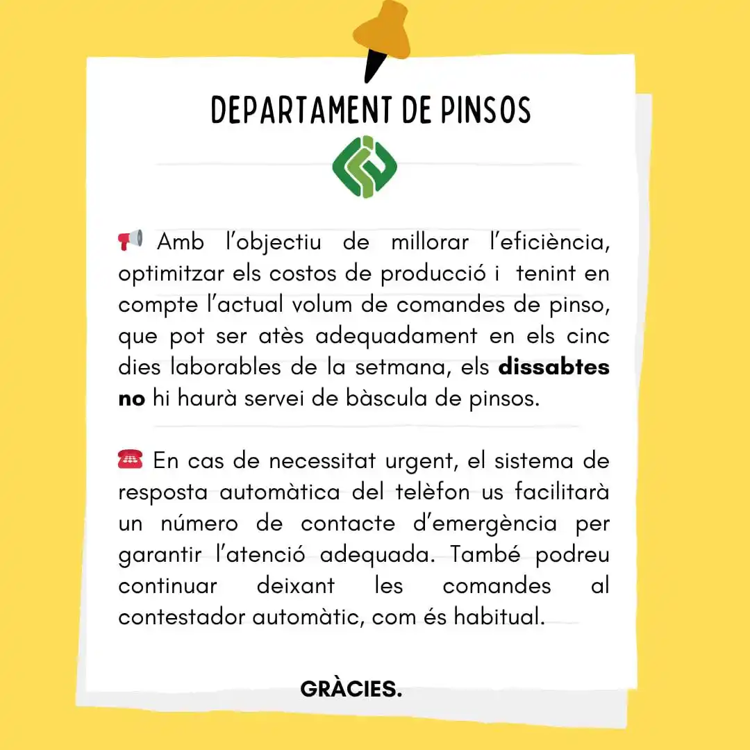 Image from Coop. Ivars Noticies: 📢 COMUNICAT INFORMATIU Benvolguts socis, Tal com ja us vam informar...