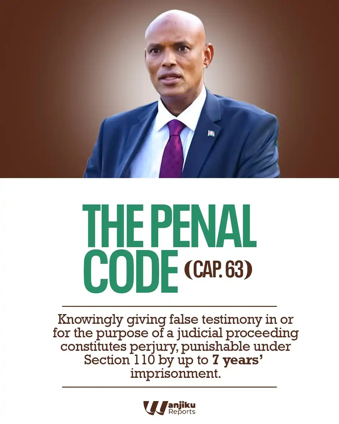 Image from Gen - Zs Nation: DCI Director Mohamed Amin lied under oath before the Senate. That’s pe...