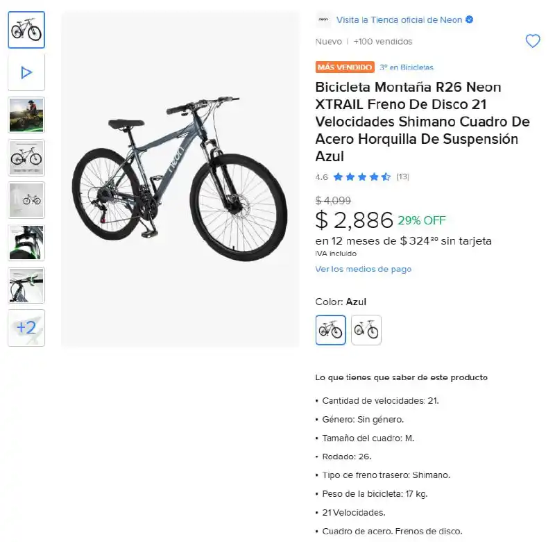 Image from Ofertones México : ¡DESCUBRE TU NUEVA BICICLETA DE MONTAÑA R26! 🚴♂️💨 MercadoLibre: Bic...