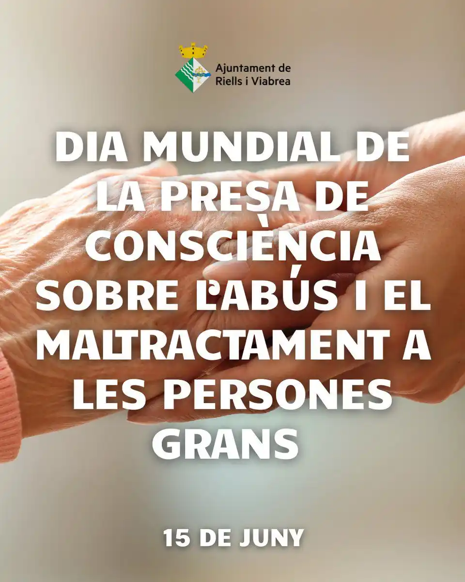 Image from Riells i Viabrea: 📣Dia Mundial de la Presa de Consciència sobre l’Abús i el Maltractame...