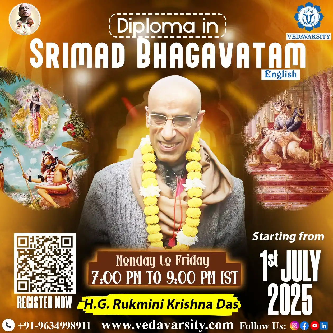 Image from In service of Srimad Bhagavatam ā¢: š¼ *Diploma in ÅrÄ«mad-BhÄgavatam* Let BhÄgavatam transform your heart....