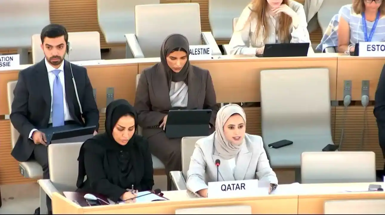 Image from وكالة الأنباء القطرية: دولة قطر تدعو المجتمع الدولي إلى مواصلة تعبئة الموارد المالية وال...