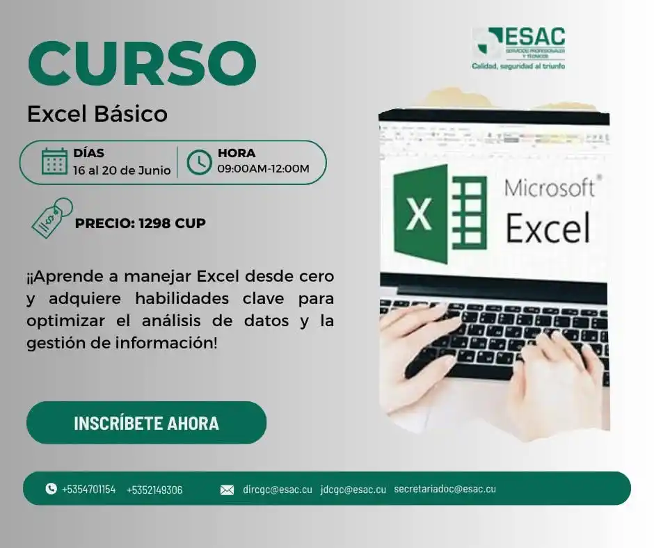 Image from Acciones Formativas ESAC: 📊 ¡Domina las bases de Excel con nuestro curso de Nivel Básico! 💻📈 ...