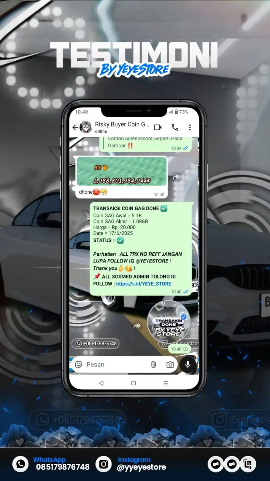 INFO STOCK & TESTIMONI || BY YEYE STORE post