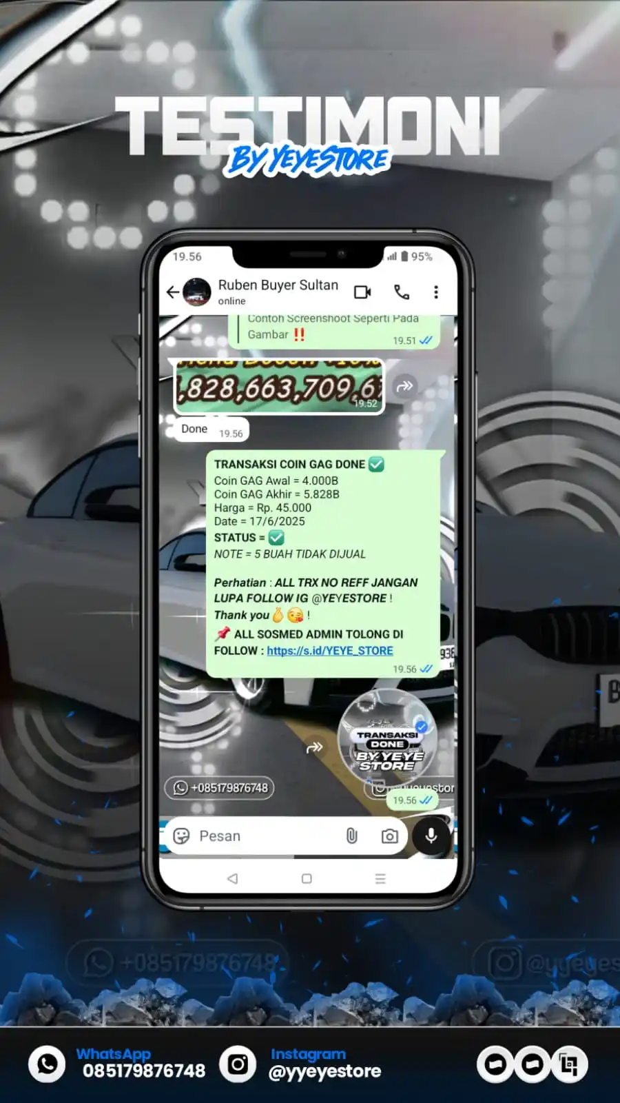 INFO STOCK & TESTIMONI || BY YEYE STORE post