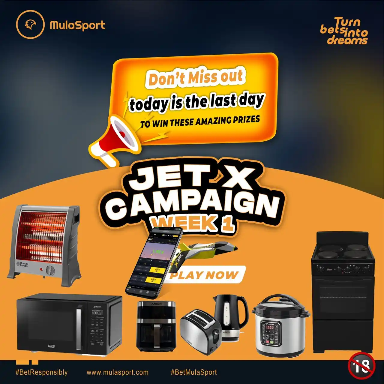 Image from MulaSport: DONT MISS OUT🚨🔔. Its the last day to join Week 1 of our JetX Compet...