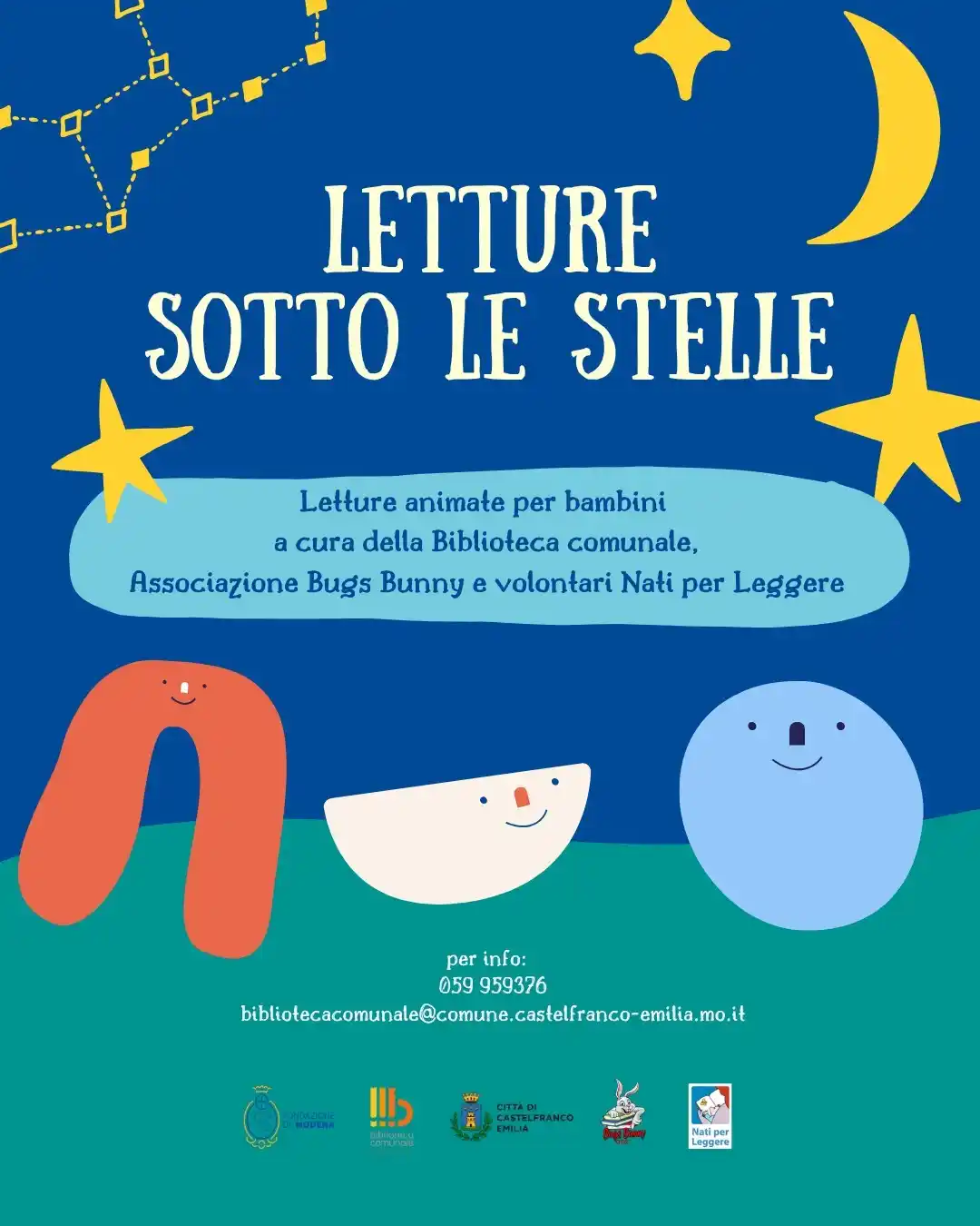 Image from Città di Castelfranco Emilia: Due serate speciali con le Letture sotto le stelle! 📅 Martedì 17 giu...