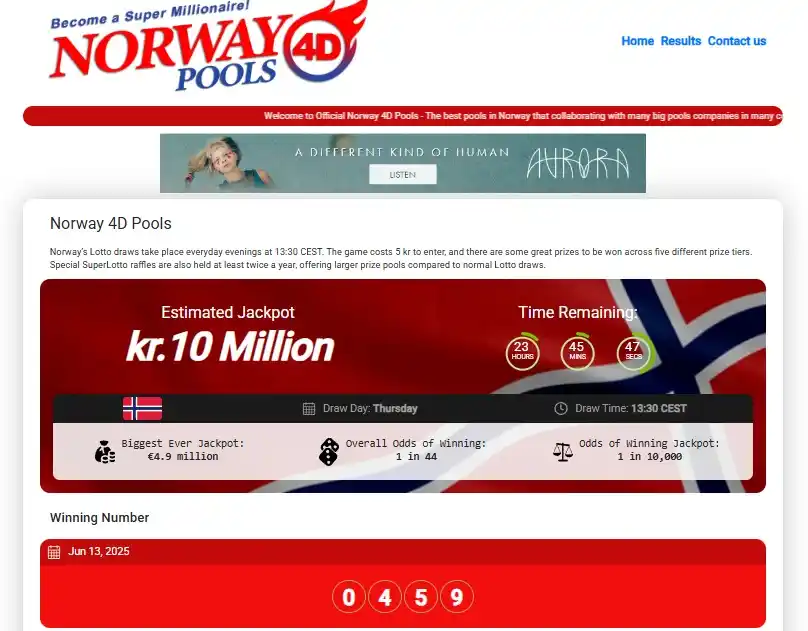 Image from DutaLotre: 🔥🔥DUTA LOTRE🔥🔥 🇳🇴RESULT NORWAY🇳🇴 🗓️ 13 JUNI 2025 🗓️ 🏆 RESUL...