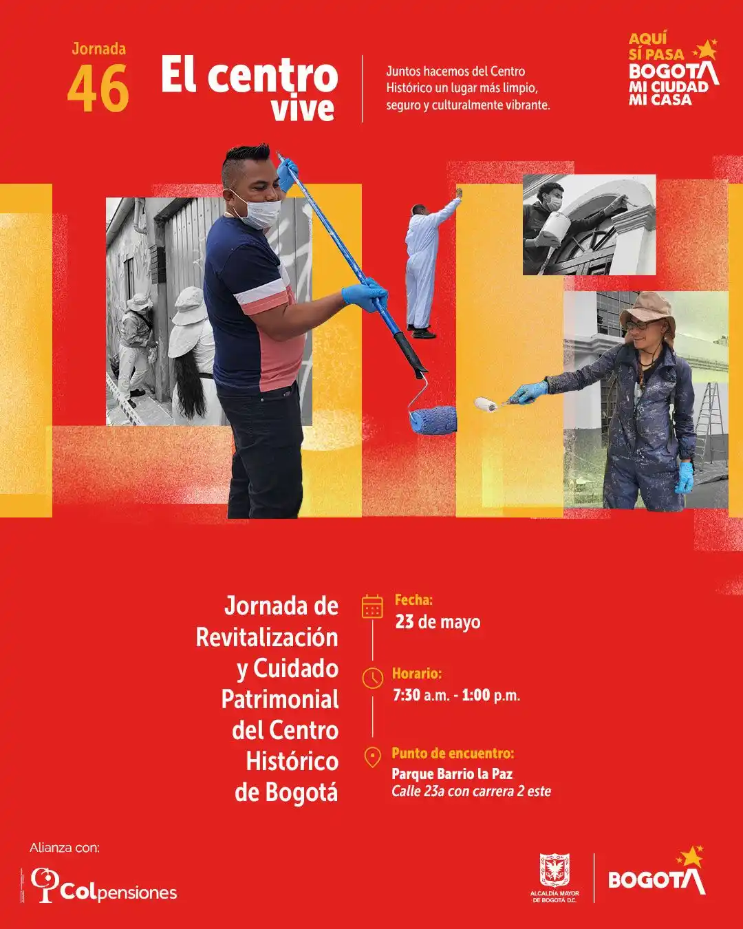 Image from Cultura Bogotá: 🎨 *El Centro Vive llega al barrio La Paz: ¡a colorear Bogotá!* Este ...
