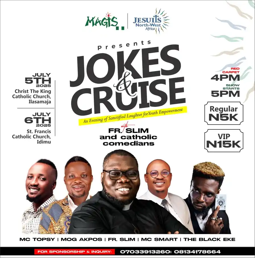 Image from 🪔 OLAKETI 🪔: *FAITH, FUN AND LAUGHTER* Holy laff dey o! 😂💒 Join Fr. Slim (Fr. Ey...